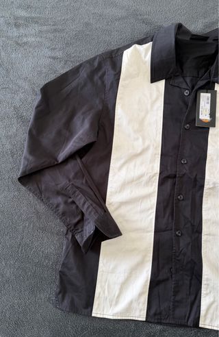 Camisa Dickies Rayas Blanco y Negro