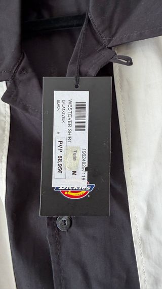 Camisa Dickies Rayas Blanco y Negro