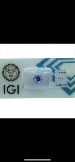Tanzanita 3,49 ct Redonda Certificada IGI