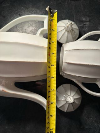 Set de té porcelana blanco y oro estilo art deco