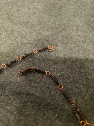 Collar Étnico Cuentas Verdes y Negras