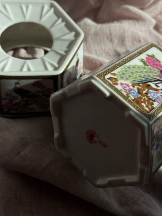 Tetera Vintage Porcelana Japonesa Pavos Reales