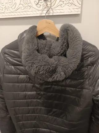 Cazadora reversible mujer gris