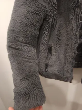 Cazadora reversible mujer gris