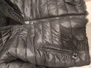 Cazadora reversible mujer gris