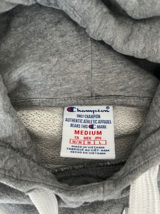 Sudadera Champion Gris y Blanca