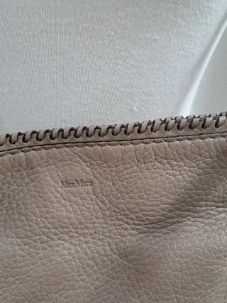 Bolso de mano y bandolera beige/gris