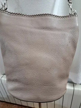 Bolso de mano y bandolera beige/gris