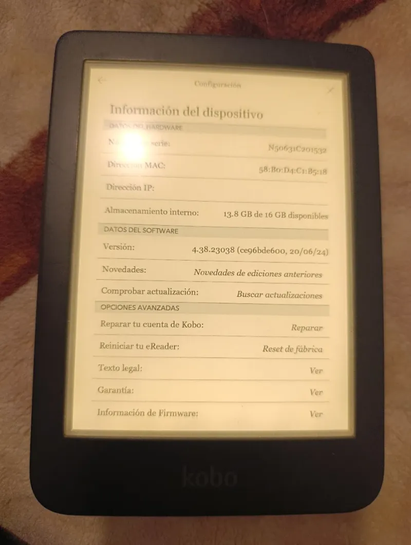 Kobo Clara 2E Lector Ebook Negro