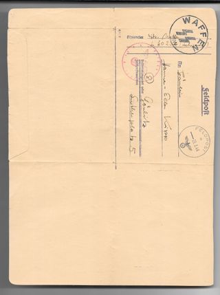 Postal Segunda Guerra Mundial Feldpost