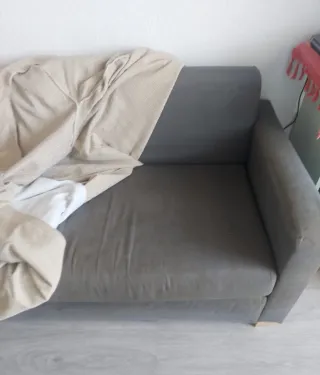 Divano a 4 posti IKEA nero, smontabile