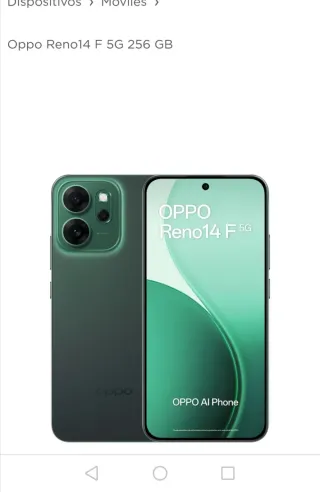 Oppo Reno 14 F 5G 256GB Verde