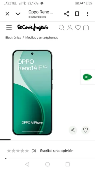 Oppo Reno 14 F 5G 256GB Verde