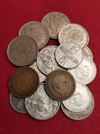 Lote 15 monedas españolas antiguas