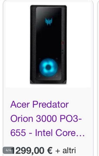 PC Gaming Acer Predator Nero