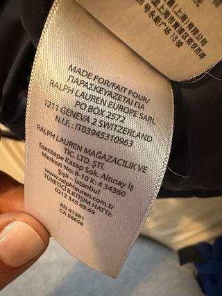 Abrigo Ralph Lauren Niño Azul Talla L