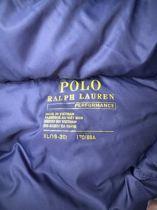 Abrigo Ralph Lauren Niño Azul Talla L