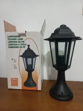 2 Farolas Jardín Negras