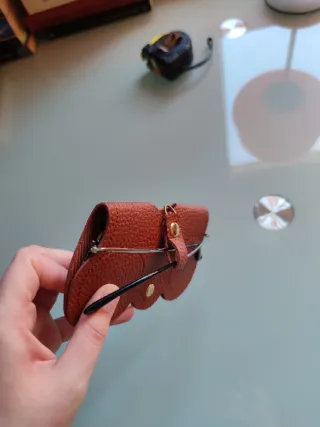 Funda para gafas con forma de gafas imitación piel