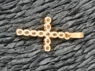 Colgante Cruz Oro 18k Circonitas