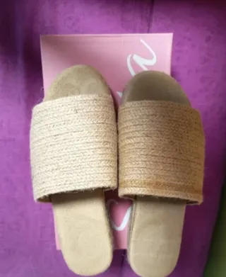 Sandalias de esparto plataforma