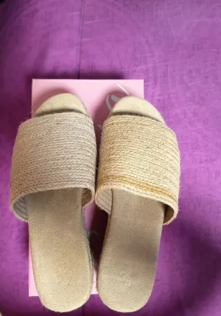 Sandalias de esparto plataforma