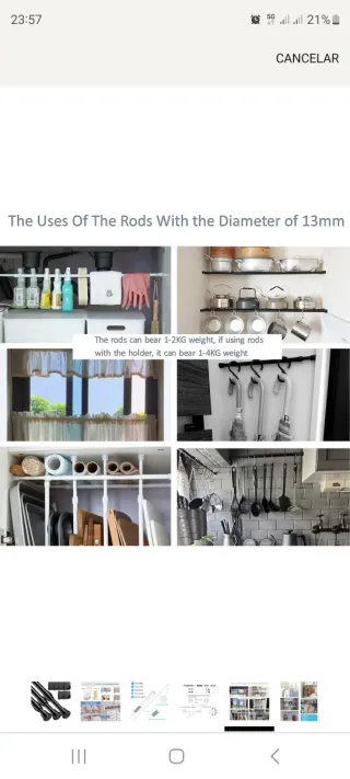 Luz LED Recargable 30cm (2 Unidades).