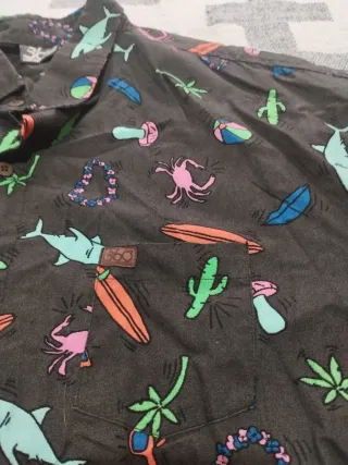 Camisa 360 Negra Estampada