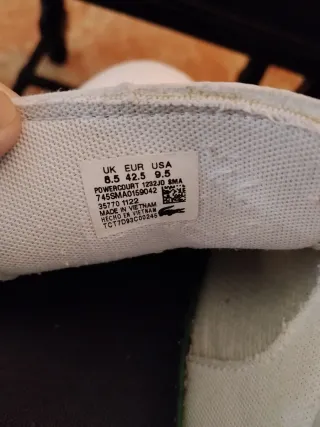 Zapatillas Lacoste Powercourt Talla 42.5