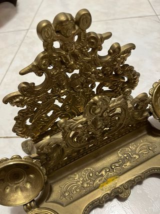 Organizador tintero latón escritorio