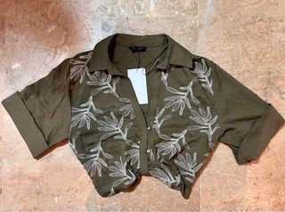 Conjunto Top y Falda pantalon bordados