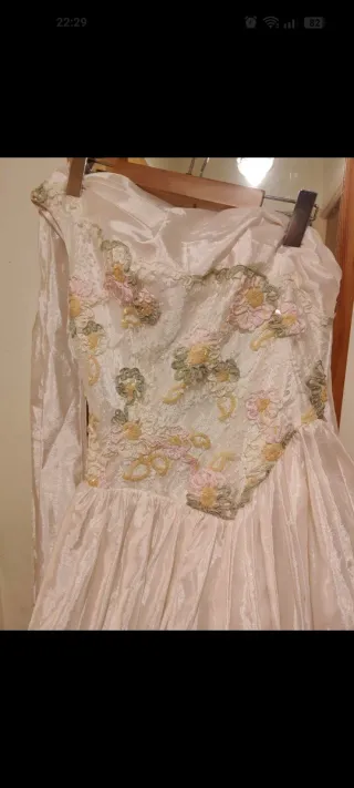 Vestido de novia seda talla 36
