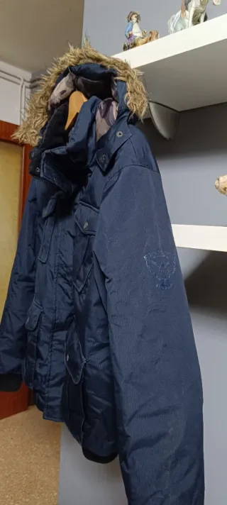 Cazadora bomber Green Coast azul Talla L