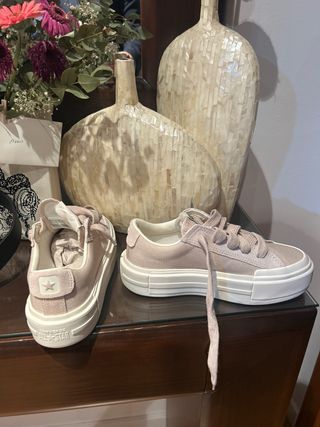 Zapatillas Converse All Star Beige/Rosa