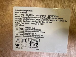 Máquina Troqueladora y Estampadora de Cuero Manual