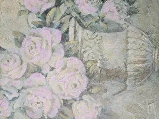 Coppia Quadri Dipinti a Mano Rose