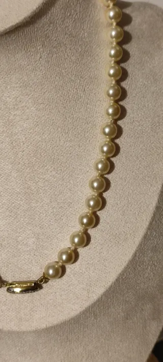 Collana perle vintage con chiusura gioiello