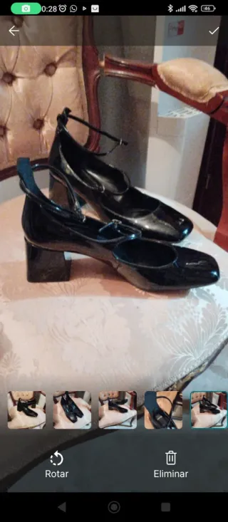 Zapatos Mango charol negros