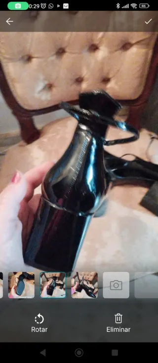 Zapatos Mango charol negros