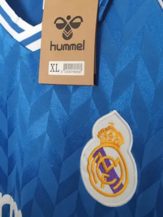 Camiseta fútbol retro Real Madrid Parmalat. L