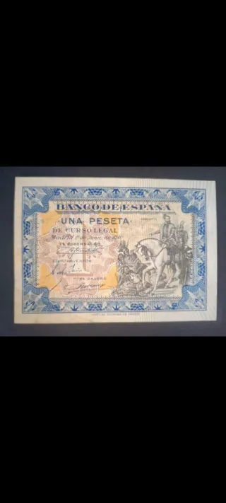 Billete 1 Peseta Banco de España, Año 1940. EBC