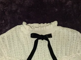 Jersey Zara calado romántico blanco