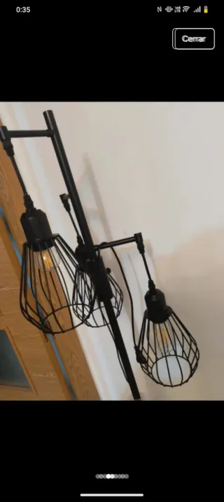 Lámpara de pie moderna metal negro