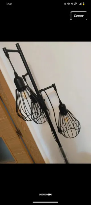 Lámpara de pie moderna metal negro