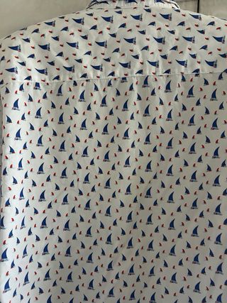 Camisa Teckel Hombre Talla L Estampado Veleros