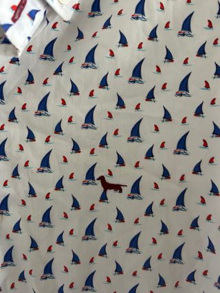 Camisa Teckel Hombre Talla L Estampado Veleros