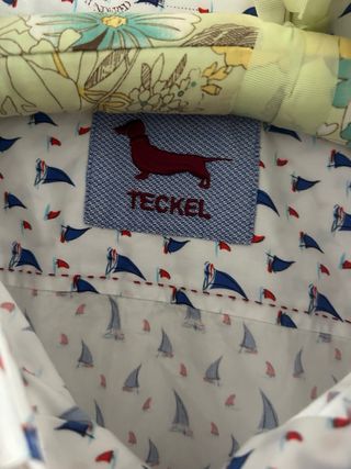 Camisa Teckel Hombre Talla L Estampado Veleros