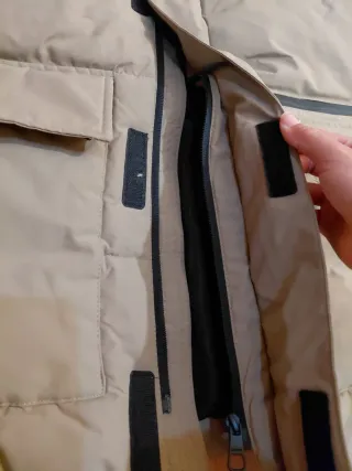 Chaqueta abrigada beige nueva