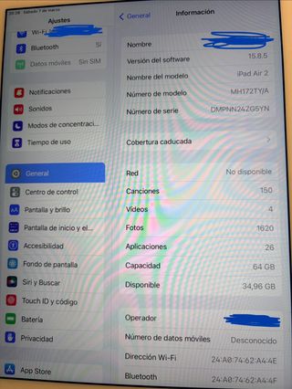iPad Air 2 Dorado
