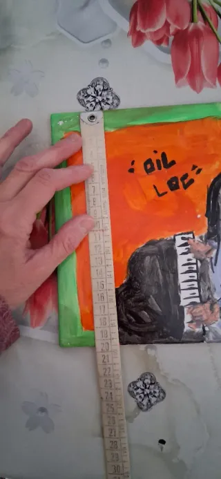 Mattonella dipinta a mano